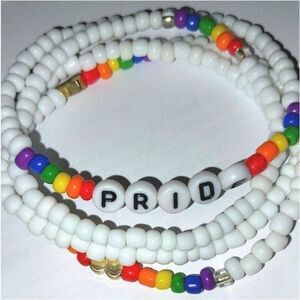 Super cute Pride rainbow beaded bracelets